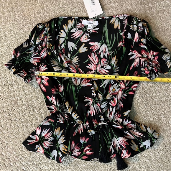 LIKELY Archer Floral Wrap Top XS - Picture 15 of 16